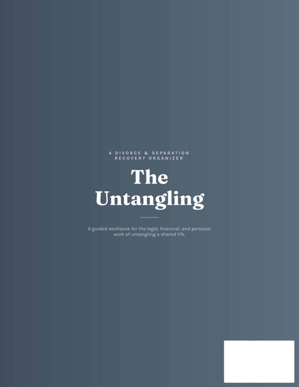 The Untangling: A Guided Workbook for Divorce & Separation Recovery — Legal, Financial & Personal Organizer