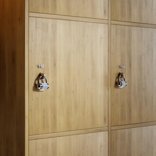 Image of Master Lock Locker Lock, Set Your Own Word Combination Padlock, White, 2 Pack, 1534WHTEC2
