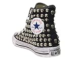sneakers borchie zeppa  all Star Converse Borchie Nere Personalizzate