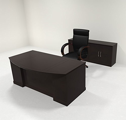 4pc Traditional Bow Front Modern Executive Office Desk Set RO-SOR-D8