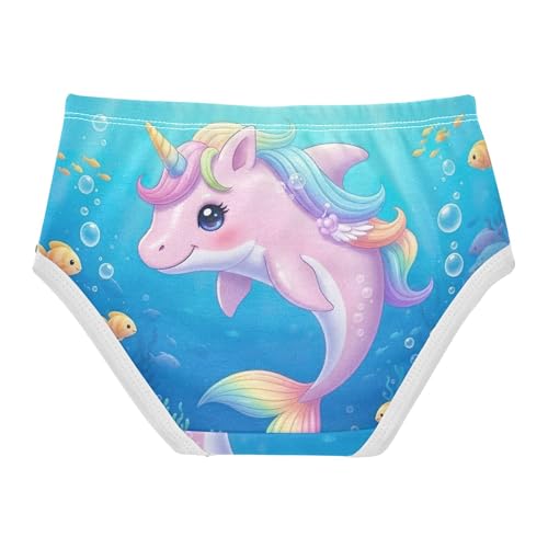 Cute Cartoon Unicorn Dolphin Girls Underwear Toddlers 2t Cotton Cute Panties Girl Animals Undies Kids Briefs2