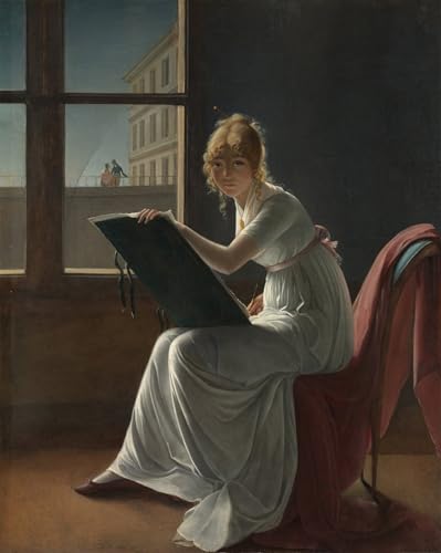 IPLUPJDY Pintura Mural Cuadro en Lienzo Lienzo Para Pared Marie ine Charlotte de Val D'ognes por Marie Denise Villers para la Decoración del Hogar del Dormitorio 60x90cm