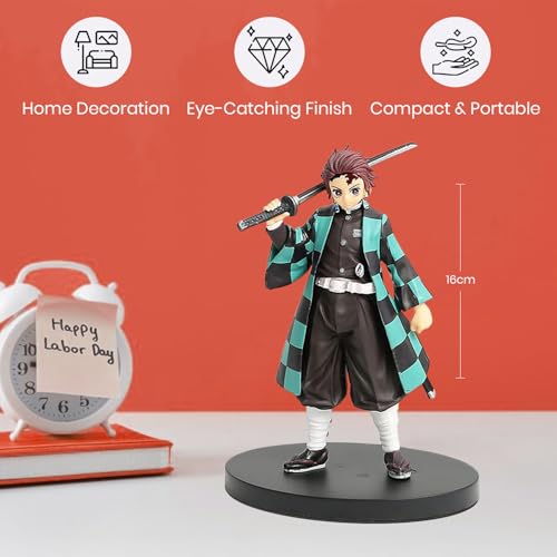 Image of Anime Cartoon Character Q Posket [16cm] Action Figure | Limited Edition | Attractive Lightweight Durable Collectibles Figures for Home Decors Office Desk and Study Table (Tanjiro 16Cm)
