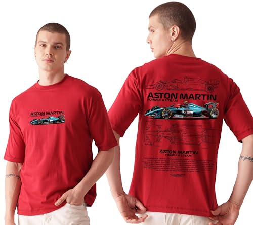 Image of Unisex Cotton T-Shirt from ula 1 Supercar Speed Graphic Print Oversized Fit