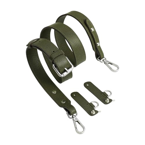 Image of Bag Leather Strap Replacement Crossbody Adjustable Shoulder Straps for SMALL Pouch, No Damage Conversion Kits Accessories(SMALL-Forest Green-S)