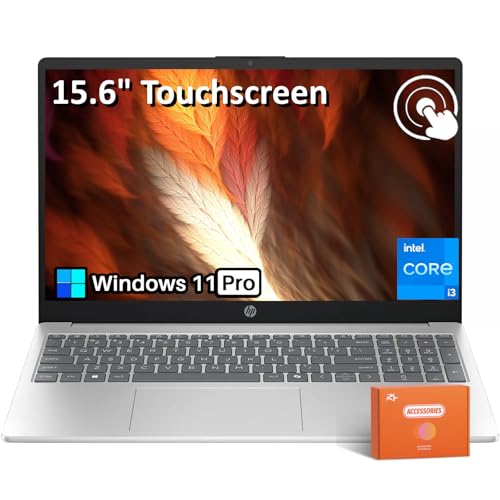 HP 15.6インチ タッチスクリーン ノートパソコン 2025 インテル 13th Core i3-1315U (最大4.5GHz) Intel UHD グラフィックス 64GB RAM 2TB SSD Copilot Key Wi-Fi 6 アンチグレ
