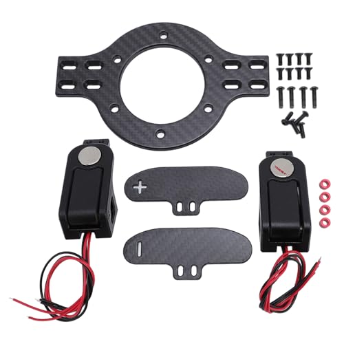 Fabater Almohadilla de Interruptor de Fibra de Fibra de Carbono de Aluminio de Alto ED -CNC para el Volante para el Volante, la Paleta Magnética para la Experiencia Intensiva de Juegos