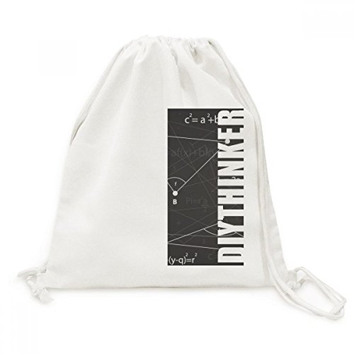 Toile Drawstring Backpack Sac d'Appoint Léger pour Rangement Facile