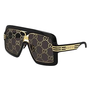 Gucci GG0900S Flat Top Mask Logo Lenses Sunglasses + Bundle with eSHADES Luxury Eyewear Kit