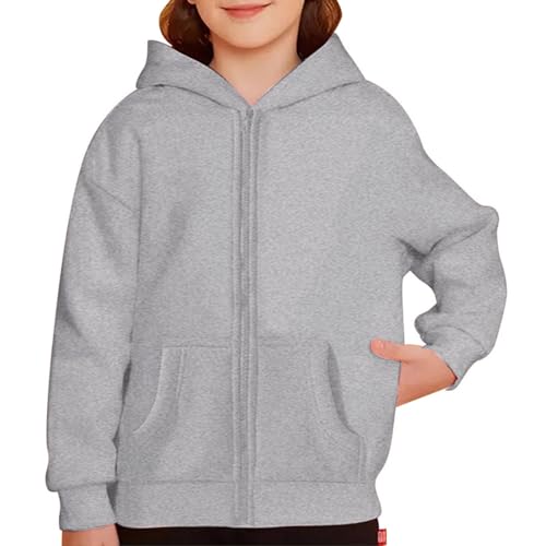 Unisex Boys Girls Hoodies Zip Up Sherpa Lined Fleece Warm Jackets Zip up Hooded Sweatshirt Casual Winter Coats for Kids2