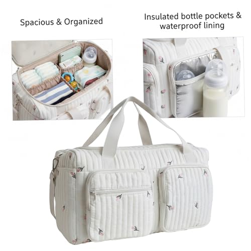 Sac à langer matelassé grand volume pour maternité et week-end - 3