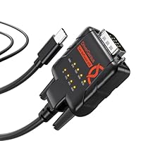 DriverGenius SerialGuardX Series | USB-C auf RS232 DB9 Seriell Adapter (COM Port), FTDI Chip, Vollbelegt (Alle Signale), 9 LED Anzeigen, für PLC & Industrieanlagen, Windows macOS Linux