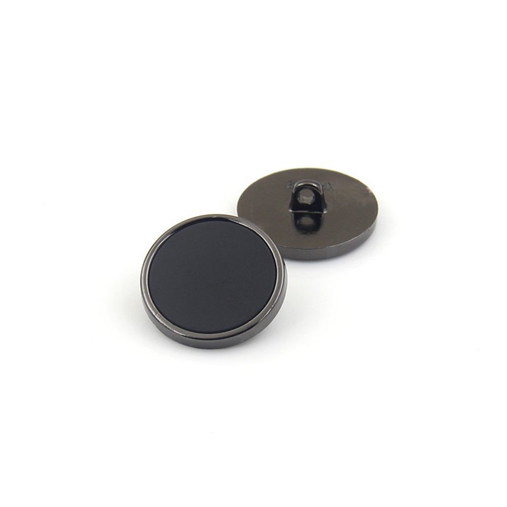 Starożytny Ginuwine Czarny płaski guzik metalowy ze złotą obwódką do marynarek, garniturów, płaszczy i mundurów, 16 mm/20 mm, opakowanie 10 sztuk(Grey+Black,16mm)