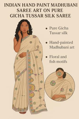 Generic tussar silk saree in tussar silk – image 4