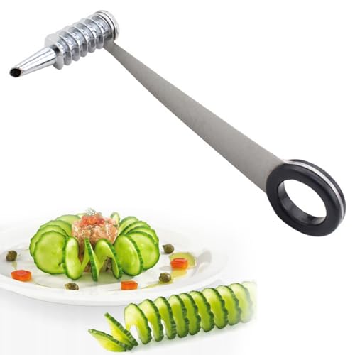 Coupe-Légumes En Spirale Coupe-Fleurs En Acier Inoxydable Spiraliseur De Légumes Accessoire De Cuisine Pour Couper Les Pommes De Terre, Les Concombres Et Les Carottes