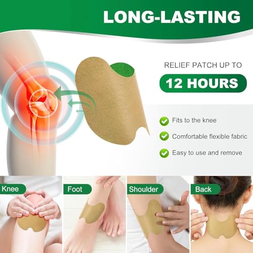 Image of KENASHII Knee Pain Relief Patches - Natural Herbal Knee Patch for Pain & Inflammation - Breathable, Long-Lasting, Reduces Acne Scars | 100% Safe & Natural Knee Pain Relief Products