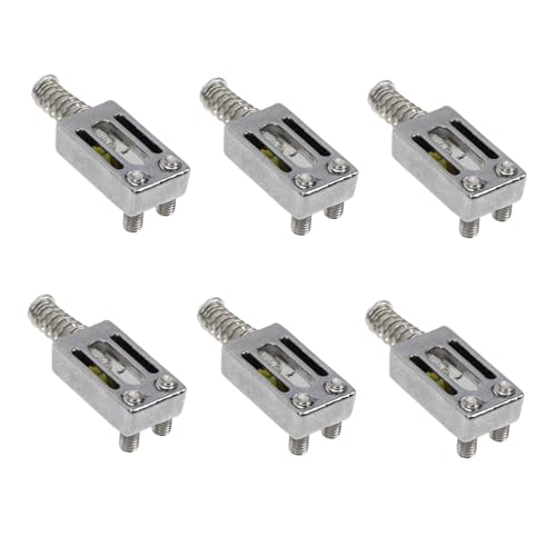 ibasenice 6個 エレキギター弦 ギター交換用 ギター交換部品 トレモロ 耐久性のあるギター の交換 ギター サドル 楽器の交換 亜鉛合金 Silver