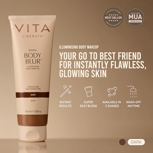 Vita Liberata Body Blur, Leg and Body Makeup. Skin Perfecting Body Foundation for Flawless Bronze, Easy Application, Radiant Glow, Evens Skin Tone, New Packaging - Image 4