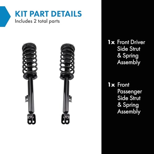 Image of TRQ Front Strut and Spring Assembly Set 2 Piece | For 2015-2016 Hyundai Genesis 2017 Genesis G80
