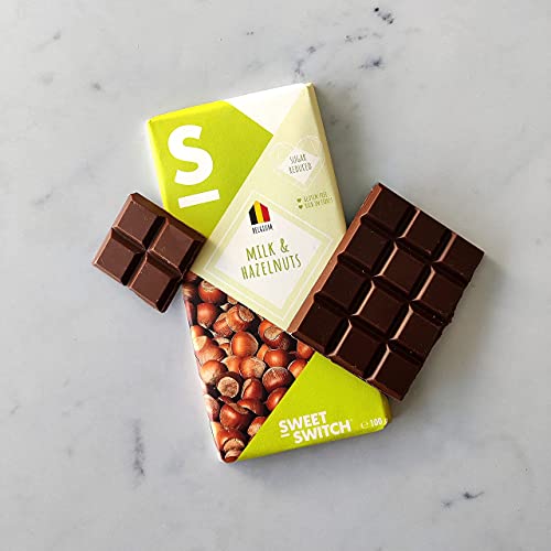 SWEET-SWITCH® - Melkchocolade Mix - Melkchocolade - Gezouten Karamel - Hazelnoten - Suikerarm - Glutenvrij - KETO… - Afbeelding 5