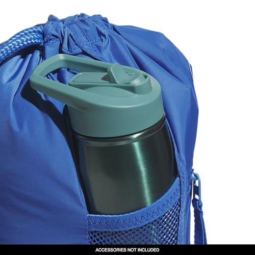 Image of adidas Alliance Sackpack - Drawstring Backpack Small Bag for Men and Women, 3 /Ray Blue /White, One Size, Alliance Sackpack - Drawstring Backpack Small Bag for Men and Women