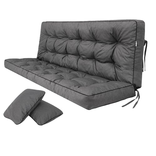 Bjird Coussins pour Bancs de Jardin - Coussins Assise & Dossier Souples - Chaise Longue, Banc de...
