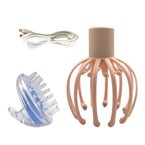 Massaggiatore elettrico per cuoio capelluto, portatile, a di ragno, ricaricabile, massaggiatore a 360 gradi, strumento elettrico per rilassare il corpo in viaggio, hotel e dormitorio