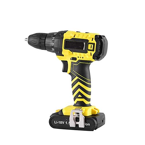 QHYXT Akku-Bohrschrauber, 18-V-Bohrmaschine, Akkuschrauber, wiederaufladbare Handbohrmaschine für Reparaturbohrungen