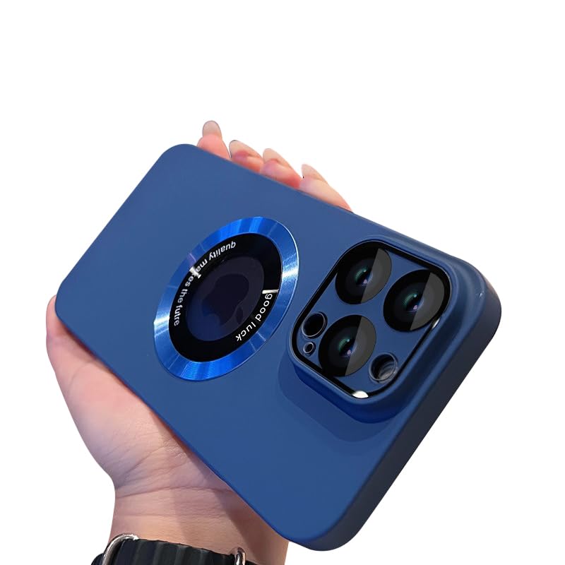 Doulings Magnetic Series Designed for iPhone 14 Plus Case,[Compatible with MagSafe][Military Drop&Hard PC Full Body Protector],Luxury Matte Logo View