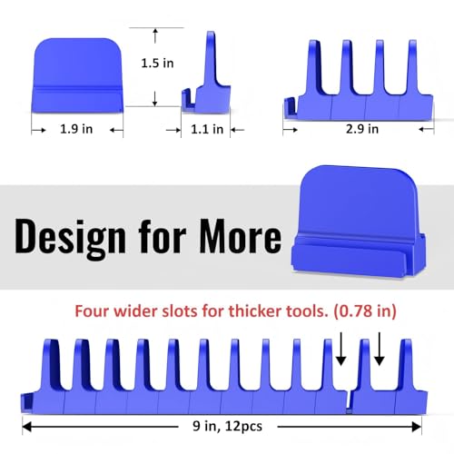 Image of DEHOYI 24 pcs Magnetic Plier Organizer Set for Toolbox & drawer Storage|Modular Plier holders for Mechanics, Technicians, Space-Saving & Quick-Access,Gift for father and boyfriend(Blue)