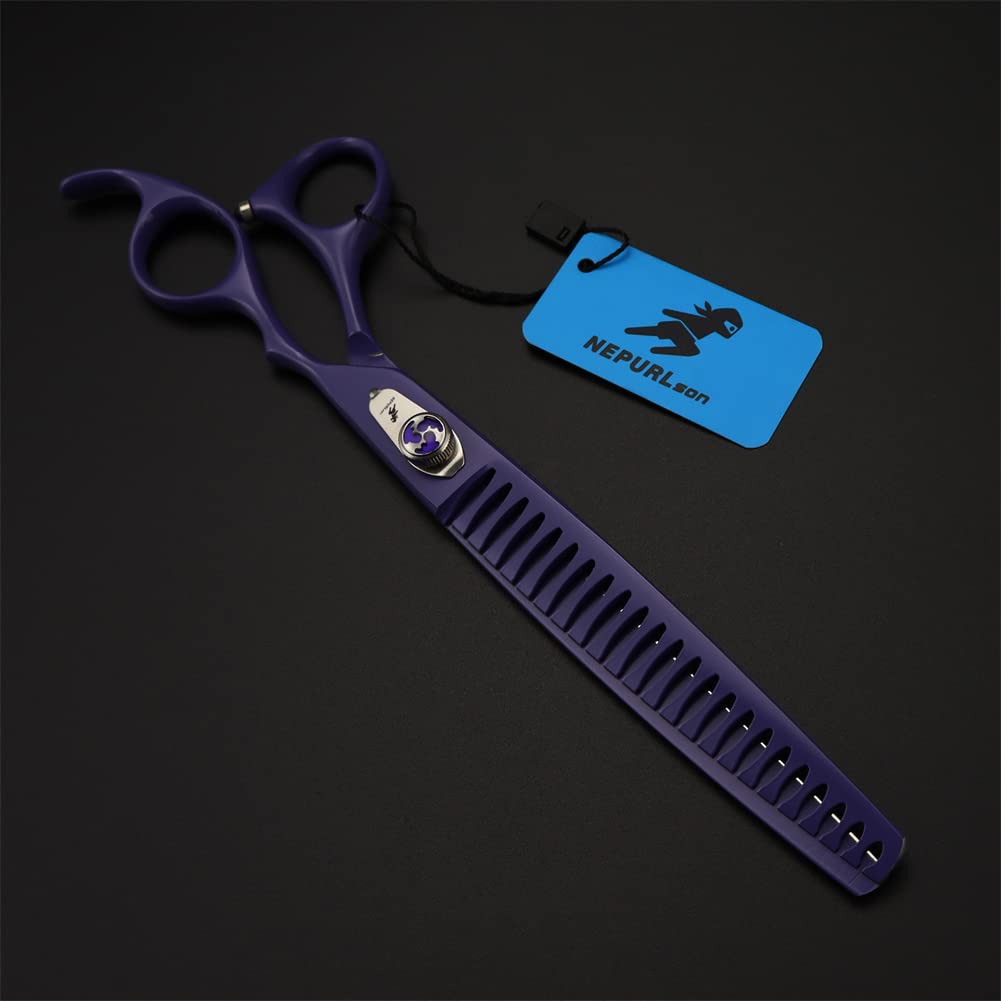 8.0 Pollici Pet Grooming Hair Adding Forbici Forbici, Desabbidamento E Grooming Forbici con Lame Dentate in Acciaio Inossidabile, per Cani Gatti,M