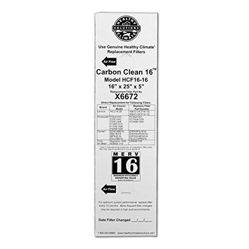 X6672 Lennox Healthy Climate 16x25x5 Merv 16 Filter, 2 Pack
