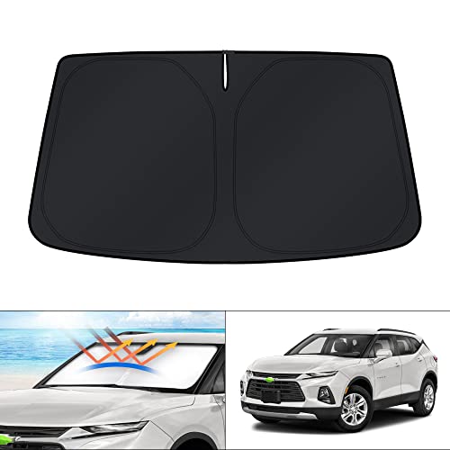 Image of KUST Windshield Sun Shade for 2019-2025 2026 Chevrolet /Chevy Blazer Accessories Window Sunshade Sun Visor Protector Foldable Blocks UV Rays Keep Car Cooler