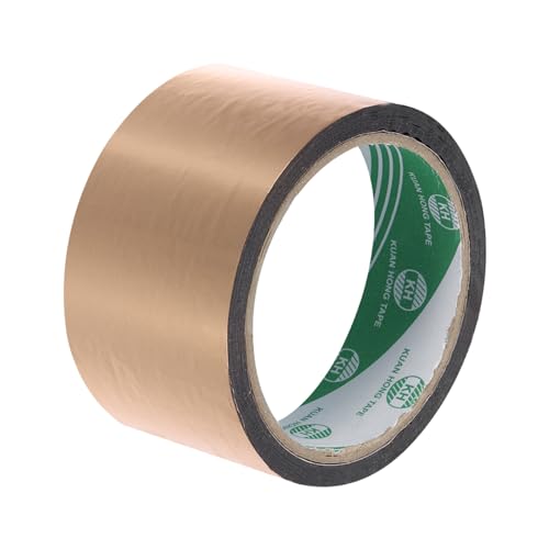MECCANIXITY Champagne Gold Metalized Tape 1.4 Inch x 55 Yards Decor Tape for Detailing Accent Wall, Graphic Arts, Pack of 1