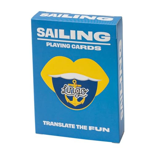 Lingo Sailing Playing Cards | Travel Flashcards | Learn Sailing Marintime Slang Vocabulary in A Fun & Easy Way | 52 Essential Translations