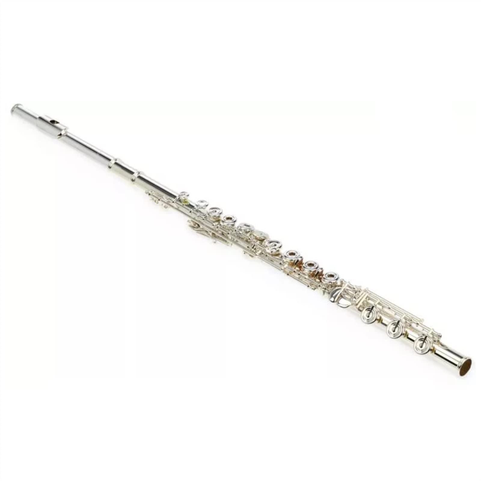 Flöteninstrument Sterling Silber Kopfstück Querflöte B Fußstück Versatz G Klappensystem Geteilte E-Mechanik Anfängerflöte Professionelles Querflöten
