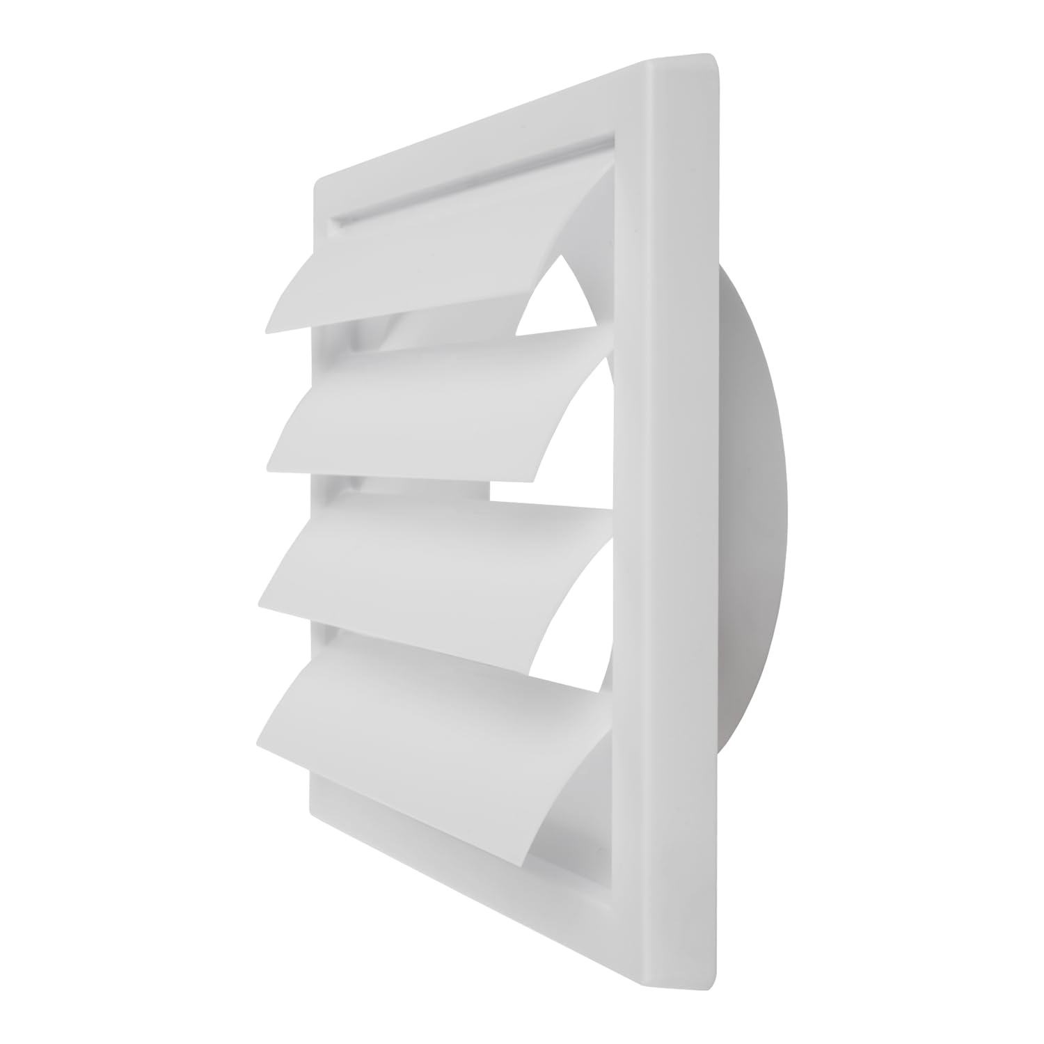 Repa Market White - With Flaps 150 Mm Tumble Dryer Vent Cover - White Plastic Wall Vent Cover With Airflow Shutters - Durable Exhaust Air Grille For Bathroom, Kitchen, Garage - Air Vent Covers For Walls
