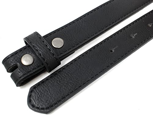 BC Belts Womens Thin Leather Belt Strap with Vintage Distressed Texture 1" Wide with Snaps3