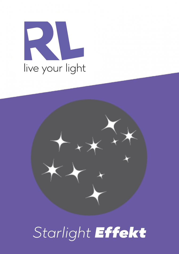 Reality Leuchten LED Stehleuchte Taco R42801002, Schirm Stoff, inkl. 8 Watt LED, Starlight Effekt |