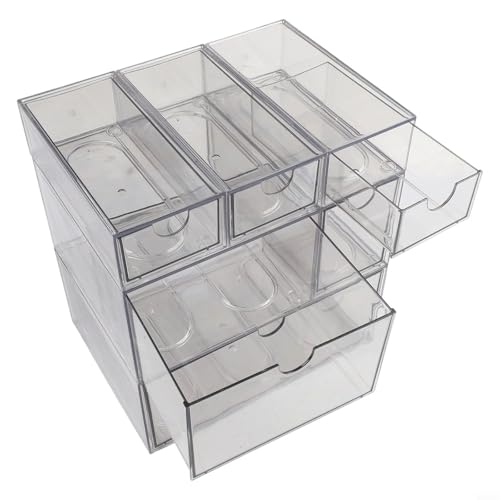 Caja organizadora transparente para ordenar el material escolar y de oficina en el hogar 2