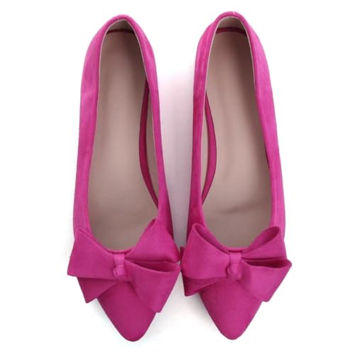 Image of Stunner Womens Flats Fashion Pointed Toe Bowknot Ballet Flats Cute Slip On Dress Flats Comfortable Party Wedding Flats2