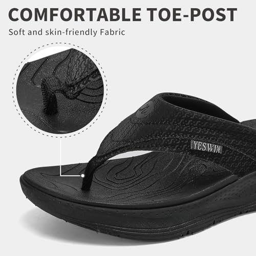 Women's Orthotic Platform Flip Flop with Arch Support Ladies Comfortable Recovery Walking Thong Sandals Slip On Indoor Outdoor for Summer Beach4