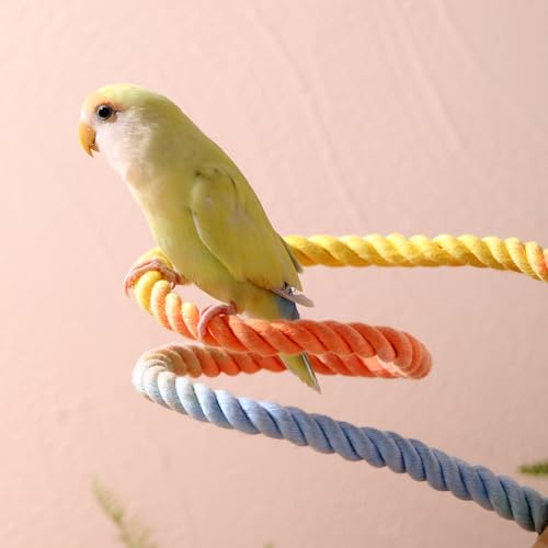 tafit Brinquedos De Corda Multicoloridos Para Gaiola Papagaio, Acessórios Balanço Escalada Calopsita