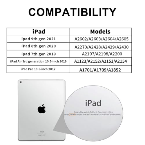 Funda de teclado para iPad 10,2 pulgadas 2021 2020 2019 teclado Bluetooth español 2