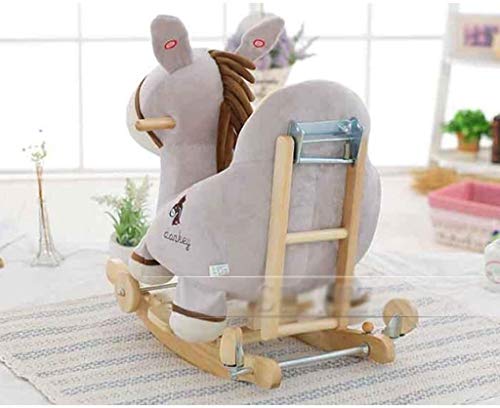 ZHANGYUEFEIFZ Schaukelpferd Plüsch Schaukeltier Pferd Rocking Horse Baby Trojaner Spielzeug Sessel Geschenk Nette… – Bild 5