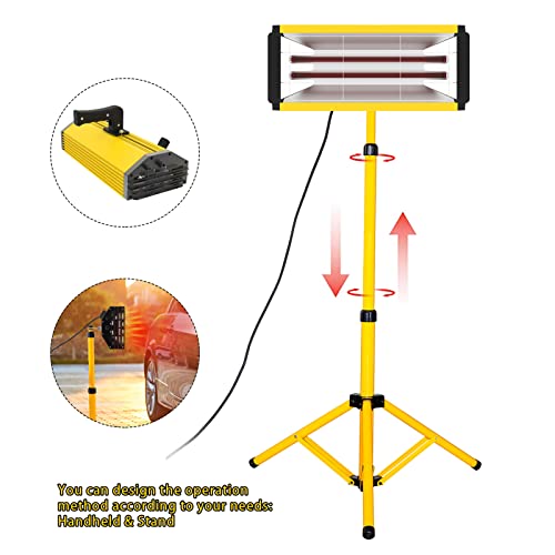 Mfuzop Infrared Paint Curing Lamp 2000W Short-Wave Infrared Heating Lamp Infrared Light For Body Repair Paint Tools With Adjustable Stand. #TOP1