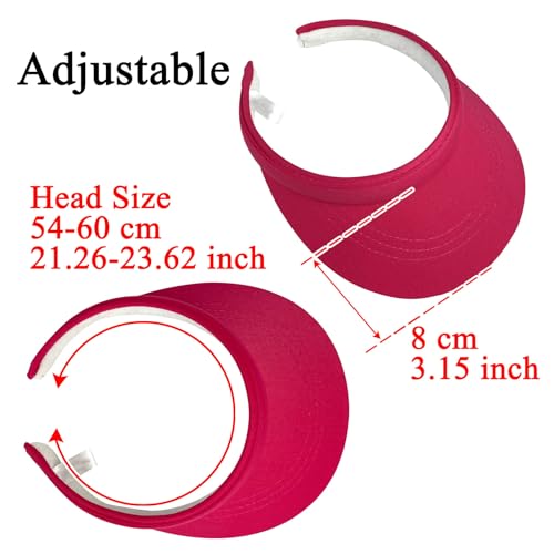 Image of Sun Visor Hats Women Wide Brim Adjustable Clip On Visors Beach Men Hat