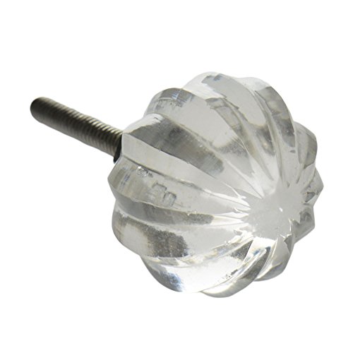 Nicola Spring Glass Cupboard Drawer Handle Knobs - Round Design - Pack of 6 - Image 4