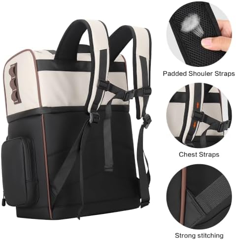 Large 44 Can Dual Compartment Insulated Waterproof Cooler Backpack — view 6