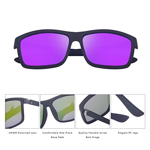 Image of Men's Sports Polarized Sunglasses Square Frame Glasses NP1007